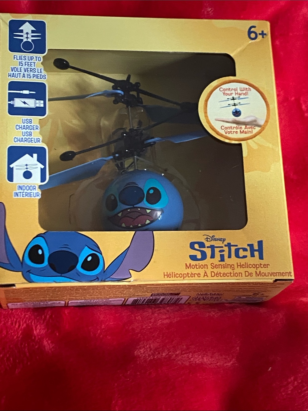 Disney Stitch Motion Sensing Helicopter - Blue, Black
